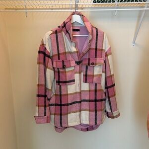 Amazon Pink Plaid Women's Jacket
